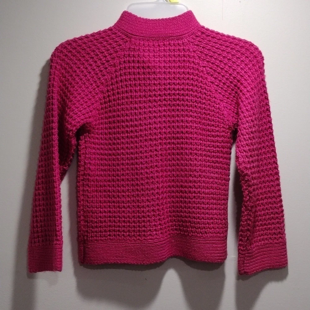 Carter's Girl’s Pink Sweater Long Sleeves, 2 pockets 3 Big Buttons, Kids Size 5
